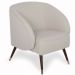 Kit 02 Poltronas Decorativa Fixa Pés Palito Duo New Bronze Agnes D02 Linho Bege B-415 - Lyam Decor