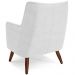 Kit 02 Poltronas Decorativa Fixa Pés de Madeira Isabella D02 Corano Branco C-12 - Lyam Decor