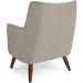 Kit 02 Poltronas Decorativa Fixa Pés de Madeira Isabella D02 Linho Bege C-107 - Lyam Decor