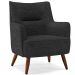 Kit 02 Poltronas Decorativa Fixa Pés de Madeira Isabella D02 Linho Chumbo D-465 - Lyam Decor