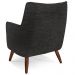 Kit 02 Poltronas Decorativa Fixa Pés de Madeira Isabella D02 Linho Chumbo D-465 - Lyam Decor