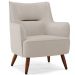 Kit 02 Poltronas Decorativa Fixa Pés de Madeira Isabella D02 Linho Cru C-443 - Lyam Decor