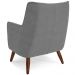 Kit 02 Poltronas Decorativa Fixa Pés de Madeira Isabella D02 Veludo Cinza C-317 - Lyam Decor