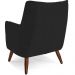 Kit 02 Poltronas Decorativa Fixa Pés de Madeira Isabella D02 Veludo Preto C-300 - Lyam Decor