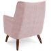 Kit 02 Poltronas Decorativa Fixa Pés de Madeira Isabella D02 Veludo Rosê C-305 - Lyam Decor