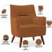 Kit 02 Poltronas Decorativa Fixa Pés de Madeira Isabella D02 Veludo Telha C-262 - Lyam Decor
