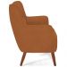 Kit 02 Poltronas Decorativa Fixa Pés de Madeira Isabella D02 Veludo Telha C-262 - Lyam Decor