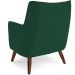 Kit 02 Poltronas Decorativa Fixa Pés de Madeira Isabella D02 Veludo Verde C-303 - Lyam Decor