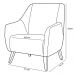 Kit 02 Poltronas Decorativa Fixa Pés de Madeira Paloma D02 Linho Cru C-443 - Lyam Decor