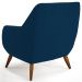 Kit 02 Poltronas Decorativa Fixa Pés de Madeira Paloma D02 Veludo Azul Marinho C-304 - Lyam Decor