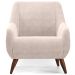 Kit 02 Poltronas Decorativa Fixa Pés de Madeira Paloma D02 Veludo Bege C-309 - Lyam Decor