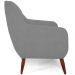 Kit 02 Poltronas Decorativa Fixa Pés de Madeira Paloma D02 Veludo Cinza C-317 - Lyam Decor