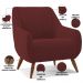 Kit 02 Poltronas Decorativa Fixa Pés de Madeira Paloma D02 Veludo Marsala C-278 - Lyam Decor