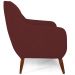 Kit 02 Poltronas Decorativa Fixa Pés de Madeira Paloma D02 Veludo Marsala C-278 - Lyam Decor