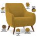 Kit 02 Poltronas Decorativa Fixa Pés de Madeira Paloma D02 Veludo Mostarda C-260 - Lyam Decor