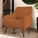 Kit 02 Poltronas Decorativa Fixa Pés de Madeira Paloma D02 Veludo Telha C-262 - Lyam Decor