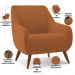 Kit 02 Poltronas Decorativa Fixa Pés de Madeira Paloma D02 Veludo Telha C-262 - Lyam Decor