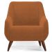 Kit 02 Poltronas Decorativa Fixa Pés de Madeira Paloma D02 Veludo Telha C-262 - Lyam Decor