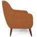 Kit 02 Poltronas Decorativa Fixa Pés de Madeira Paloma D02 Veludo Telha C-262 - Lyam Decor