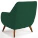 Kit 02 Poltronas Decorativa Fixa Pés de Madeira Paloma D02 Veludo Verde C-303 - Lyam Decor