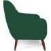 Kit 02 Poltronas Decorativa Fixa Pés de Madeira Paloma D02 Veludo Verde C-303 - Lyam Decor