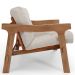 Kit 02 Poltronas Decorativa Fixa Para Sala Living Ikary L02 Canela Linho Cru - Lyam Decor