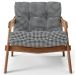 Kit 02 Poltronas Decorativa Fixa Para Sala Living Ikary L02 Canela Pied Poule - Lyam Decor
