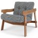 Kit 02 Poltronas Decorativa Fixa Para Sala Living Ikary L02 Canela Pied Poule - Lyam Decor