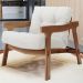 Kit 02 Poltronas Decorativa Fixa Para Sala Living Ikary L02 Canela Prime Bouclê Branco - Lyam Decor
