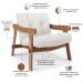 Kit 02 Poltronas Decorativa Fixa Para Sala Living Ikary L02 Canela Prime Bouclê Branco - Lyam Decor