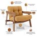 Kit 02 Poltronas Decorativa Fixa Para Sala Living Ikary L02 Canela Prime Bouclê Mostarda - Lyam Decor