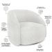 Kit 02 Poltronas Decorativa Giratória Angelina M03 Bouclê Branco - Lyam Decor