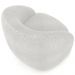 Kit 02 Poltronas Decorativa Giratória Angelina M03 Bouclê Branco - Lyam Decor