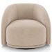 Kit 02 Poltronas Decorativa Giratória Angelina M03 Veludo Bege - Lyam Decor