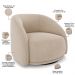 Kit 02 Poltronas Decorativa Giratória Angelina M03 Veludo Bege - Lyam Decor