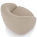 Kit 02 Poltronas Decorativa Giratória Angelina M03 Veludo Bege - Lyam Decor
