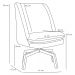 Kit 02 Poltronas Decorativa Giratória Base Ka Castanho Pérsia D02 Linho Bege C-129 - Lyam Decor