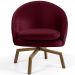 Kit 02 Poltronas Decorativa Giratória Base Ka Rafa D02 Veludo Marsala B-278 - Lyam Decor