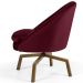 Kit 02 Poltronas Decorativa Giratória Base Ka Rafa D02 Veludo Marsala B-278 - Lyam Decor