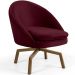 Kit 02 Poltronas Decorativa Giratória Base Ka Rafa D02 Veludo Marsala B-278 - Lyam Decor