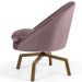 Kit 02 Poltronas Decorativa Giratória Base Ka Rafa D02 Veludo Rosê B-305 - Lyam Decor