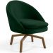 Kit 02 Poltronas Decorativa Giratória Base Ka Rafa D02 Veludo Verde B-303 - Lyam Decor