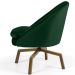 Kit 02 Poltronas Decorativa Giratória Base Ka Rafa D02 Veludo Verde B-303 - Lyam Decor