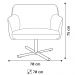 Kit 02 Poltronas Decorativa Giratória Base X Jade D02 Linho Bege C-129 Tressê Corano Marrom - Lyam Decor