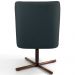 Kit 02 Poltronas Decorativa Giratória Base X Pérsia D02 Linho Chumbo C-465 - Lyam Decor