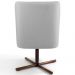 Kit 02 Poltronas Decorativa Giratória Base X Pérsia D02 Linho Cinza C-315 - Lyam Decor
