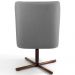 Kit 02 Poltronas Decorativa Giratória Base X Pérsia D02 Linho Cinza C-416 - Lyam Decor