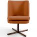 Kit 02 Poltronas Decorativa Giratória Base X Pérsia D02 Veludo Telha B-262  - Lyam Decor