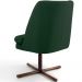 Kit 02 Poltronas Decorativa Giratória Base X Pérsia D02 Veludo Verde B-303 - Lyam Decor