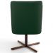 Kit 02 Poltronas Decorativa Giratória Base X Pérsia D02 Veludo Verde B-303 - Lyam Decor